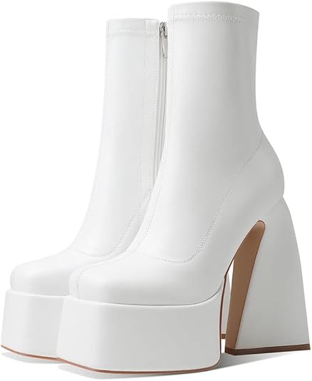 Botines blanco con plataforma